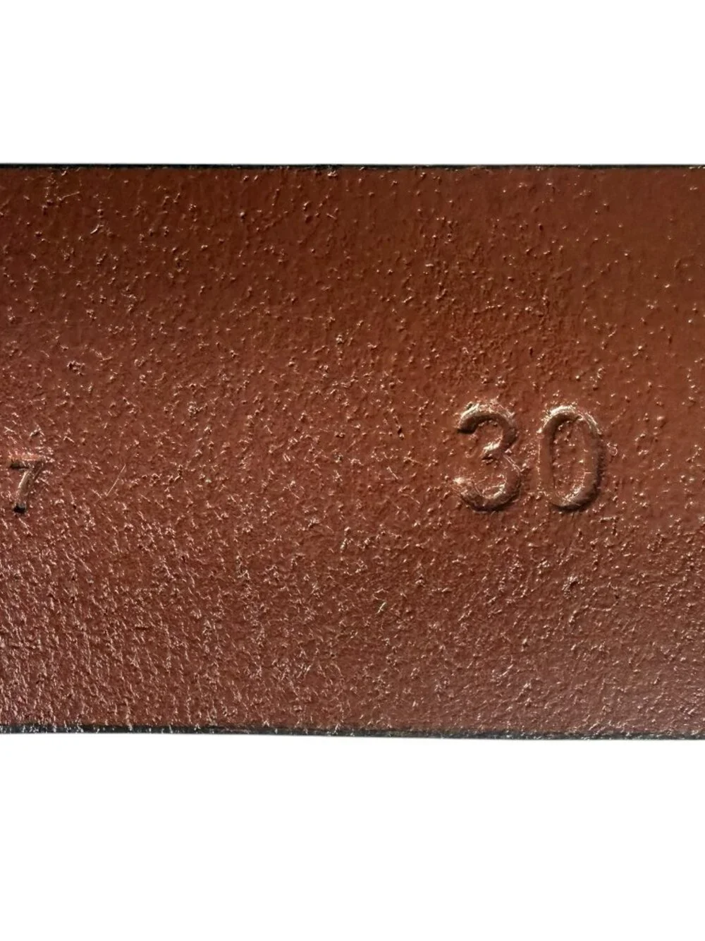 Brown Leather Belt THURSDAY BOOT CO Size 30.  MSRP $80 Gold Metal Square Buckle